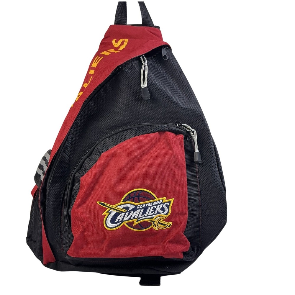 Cleveland Cavaliers Sling‎ Backpack Red Black Team Logo One Adjustable Strap